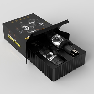 Süper parlak Mini projektör Led 3 Lens H4 110W far ampulü Led projektör Lens motosiklet veya arabalar için lazer ışığı ile - Product Image 1