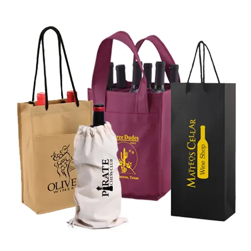 2023 Promotionele Bolsa De Vino Custom Logo Pp Niet-Geweven Drankfles Wijnzak