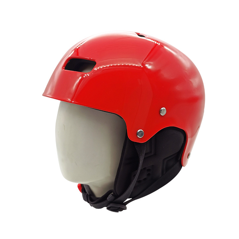 Demi-casque rouge trou carré et protection de l'oreille