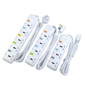 UK Power Wall Elektrische Stecker und Steckdosen Verlängerung kabel Elektrische 3-Wege-Mehrfachsteckdose 3/Gang Verlängerung buchse