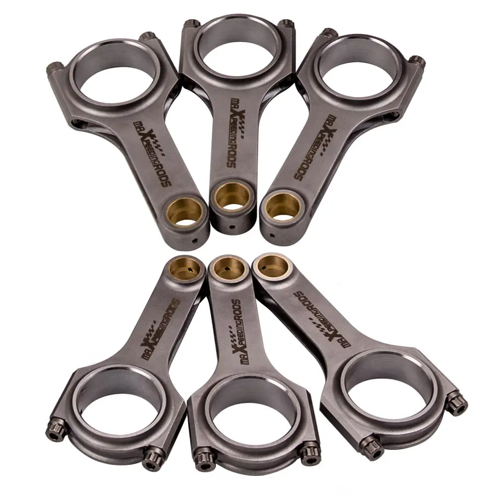 MaXpeedingrods 6x bielles en acier forgé à faisceau en H (ensemble) pour Alfa Romeo bielle GTV6 75 2.5 3.0 V6