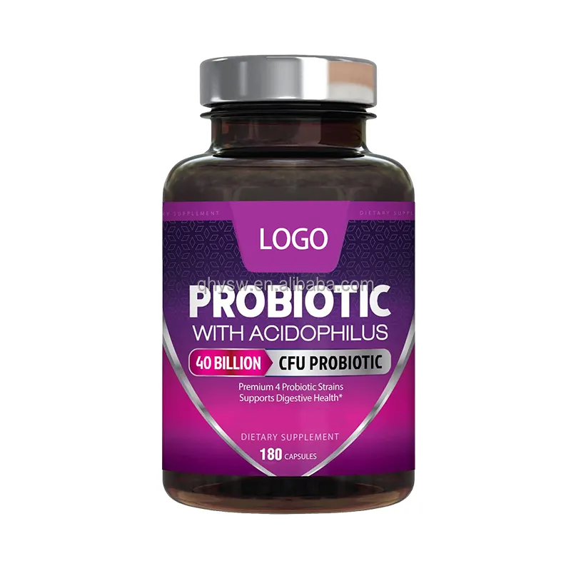 Capsules de supplément de probiotiques OEM ODM Enzymes pour le système digestif Capsules de probiotiques pour le système digestif
