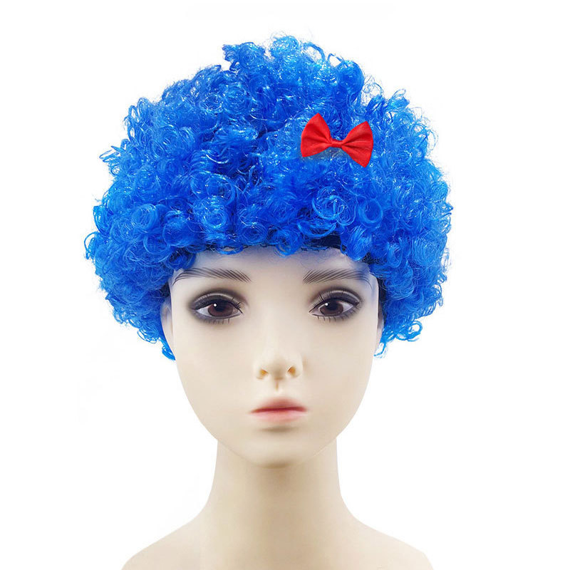 Fans wear dark blue afro-bow tie