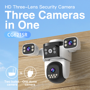 Vstarcam CG621SR Três Lentes 6MP 9MP Câmera 4G Sim Card Câmera Ao Ar Livre PTZ Segurança CCTV 4G Camera Systems <span class=keywords><strong>IP</strong></span>