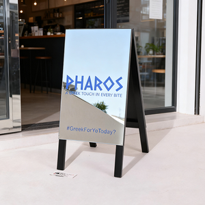 Xách tay bên ngoài nhân đôi thép không gỉ a-khung hai mặt gấp một khung vỉa hè dấu hiệu đứng bảng bánh sandwich - Product Image 3