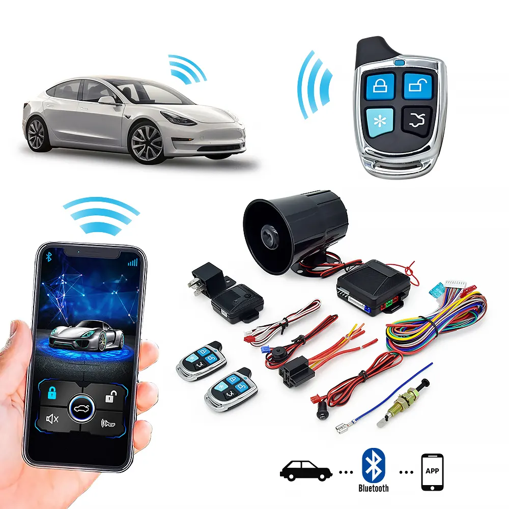 スマートフォン用BluetoothカーアラームシステムAPPコントロールAlarma deBluetooth para Auto BT AlarmaAlarmes