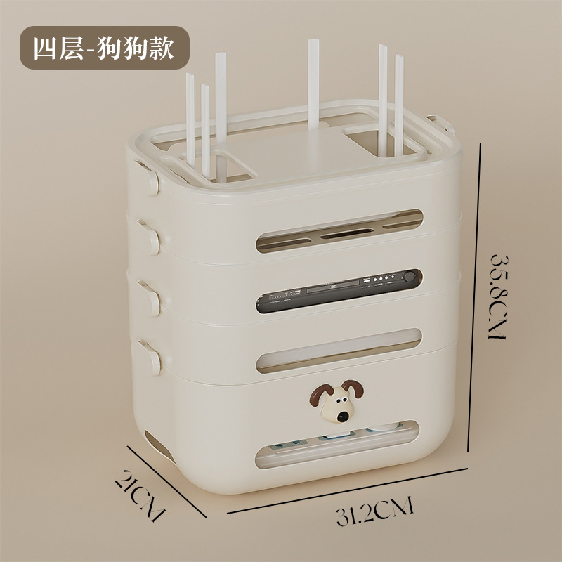 Router storage box, dog head design, four layers