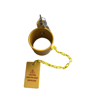 Bánh xe Vua Pin khóa thép rắn chống trộm Trailer nhiệm vụ nặng nề khóa Kingpin với thẻ cảnh báo - Product Image 6
