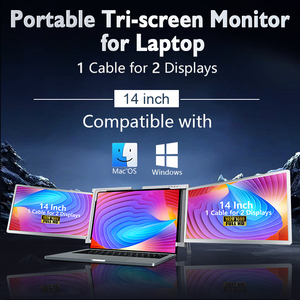 14 Zoll FHD Dual Screen Extender LCD-Monitor Tragbarer faltbarer IPS-Computer display Smart Gaming Dreifach-Laptop-Monitor - Product Image 2