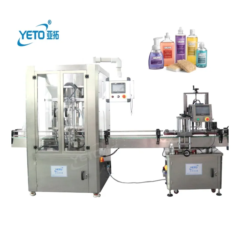 YETO-100-1000ml Cosmetic Cream Lotion Automatic Filling Capping Machine Automatic Bottle Jar Filling Equipment Gel Soap Filling