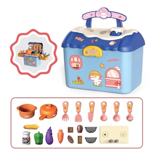 Children's Educational Mini Kitchen <strong>Toy</strong> Set Play House with Simulation Utensils &amp; Automatic Water <strong>Small</strong> House Storage Box 2 in 1 - Product Image 2