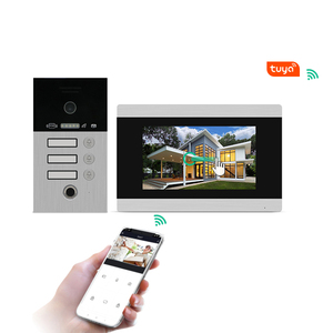 Tuya smart ip wifi video campanello a due vie citofono audio della macchina fotografica video porter con blocco delle impronte digitali per 1/2/3/4 famiglia - Product Image 1
