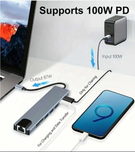 Computer usb c hub 8 in 1 typ c hub - Product Image 5