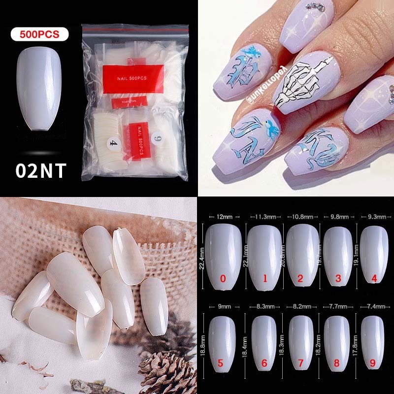 500 pieces bagged nails 02#natural color