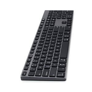 Teclas negras de alta calidad, teclado qwerty de metal, diseño de Reino Unido, teclado inalámbrico bluetooth para apple mac