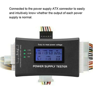 20/24 Tester di alimentazione per PC per Computer a 4/6/8 Pin con visualizzazione LCD e cicalino per ATX/ITX/BTX/pci-e/SATA/HDD - Product Image 6