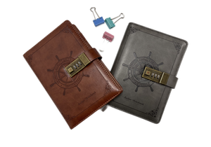Creative Retro Sailor <strong>Notebook</strong> High-End Password <strong>Lock</strong> <strong>Notepad</strong> PU Hand Account Book Customization - Product Image 4