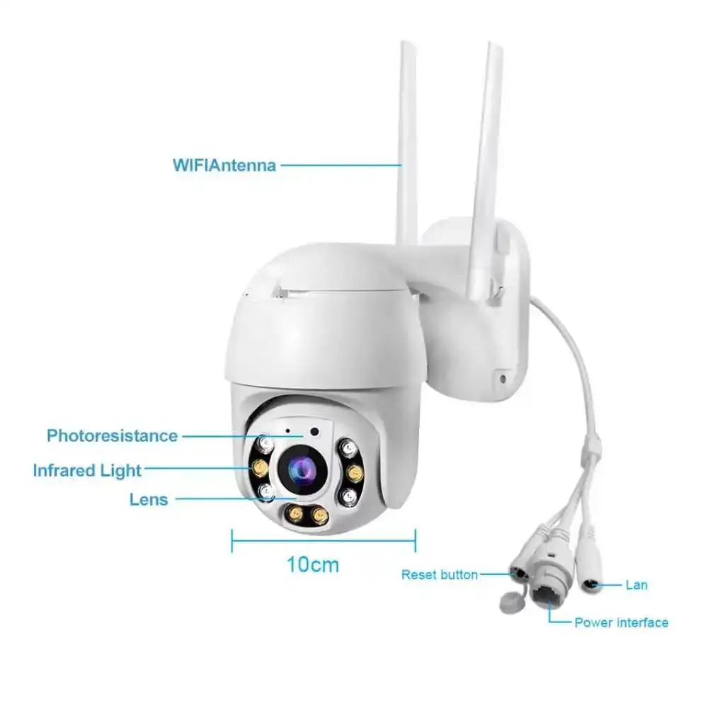 IK 1080P 2.4G 5G réseau en temps réel vidéo étanche caméra sans fil Wifi système de caméra de vidéosurveillance caméra extérieure IP sans fil intelligente