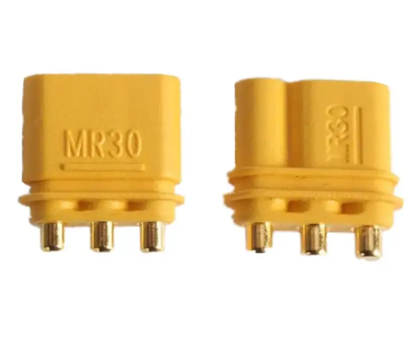 MR30PB PCB 3 pin Lipo pil konektörü 2 tel erkek kadın 20A 30A 500V DC altın Amass bağlayıcı MR30 altın Bullet fiş prizler