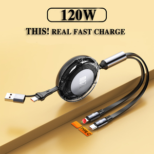 เสื้อแจ็กเก็ต TPE ยาว120W แบบ2-in-1ดีไซน์พอร์ต C แบบพับเก็บได้ยาว1.2เมตรสายชาร์จเร็ว - Product Image 3