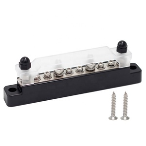 10 yollu bara 48V ağır dağıtım 4x M6Terminal çıtçıt 6xM4 Terminal vidaları pil bakır sıra bara araba için - Product Image 5