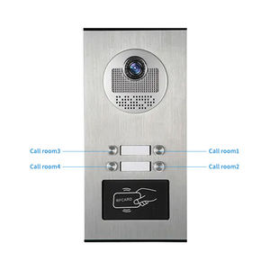 Video <strong>Intercom</strong> <strong>System</strong> for Multi Apartment 4 Units Access Control Door Bell Camera - Product Image 1