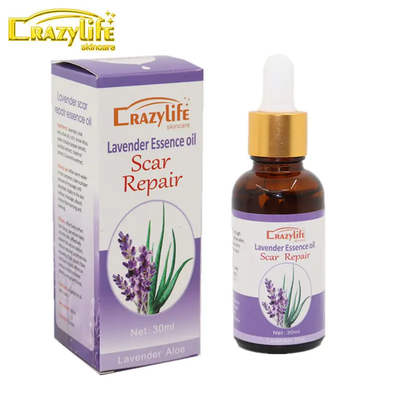 Aceite esencial para la piel reparador de cicatrices, esencia de lavanda, cuidado de la piel Natural puro, elimina las marcas de quemaduras