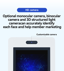 كشك استقبال شركة تفاعلية مخصصة للتعرف على الوجه Kiosk-43 بوصة محطة تحقيق ذاتي SDK لمواقف السيارات - Product Image 6