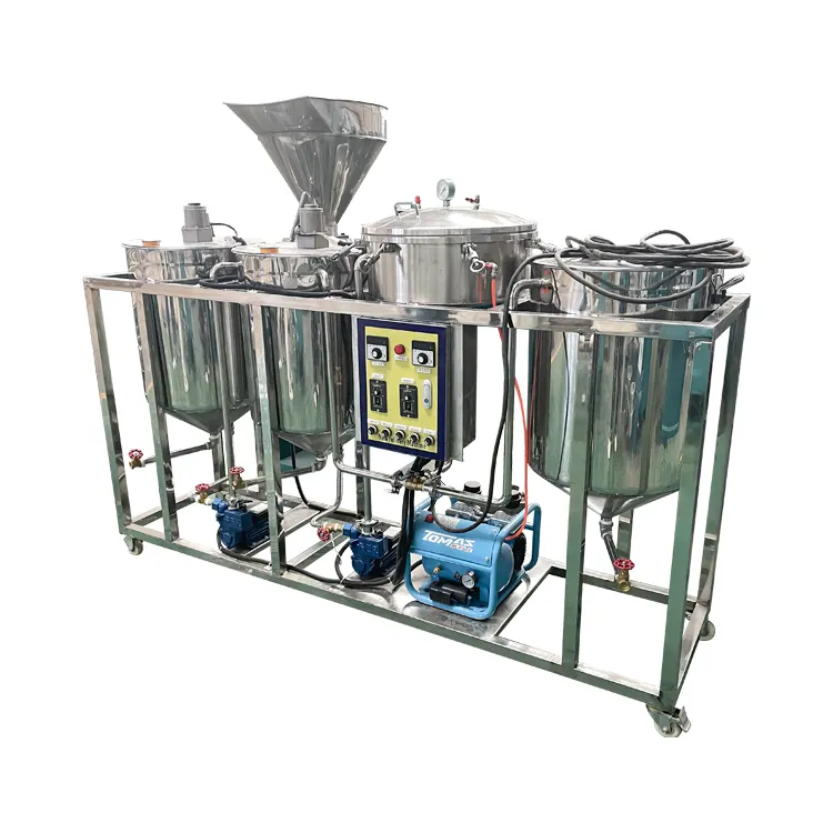 Máquina de refinación de aceite de palma crudo, purificador de aceite de girasol, soja, cacahuete, SESAM