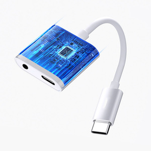 2合1 USB C至3.5毫米音频适配器usb-c AUX插孔，带24位96KHz DAC芯片，用于高分辨率音频耳机和充电器适配器 - Product Image 3