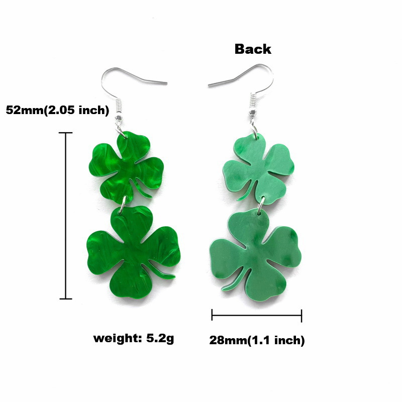 Vert 2 trèfles à quatre feuilles