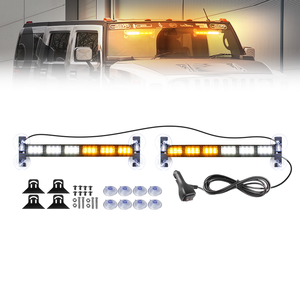 2Pcs Color Changing LED Warning <strong>Light</strong> Bars Emergency Flashing LED <strong>Light</strong> Bar Road Rescue Strobe Warning Lamp with Suction Cups