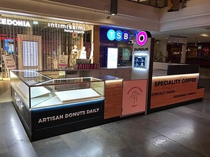 Alışveriş merkezi çörek vitrin gıda Kiosk Modern ahşap Donut Kiosk tasarımı - Product Image 6