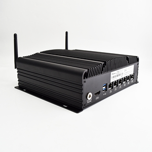 New Intel AIot Industrial Box Pc Window Linux IPC <strong>Embedded</strong> <strong>Computer</strong> 6 PoE <strong>GPIO</strong> Mini Industrial Pc Mini Itx case Fanless Aluminum - Product Image 1