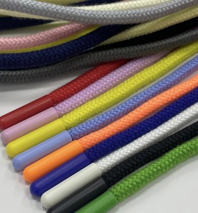 Cordón impreso personalizado con capucha cordón Cordón de 5mm de ancho Cordón de poliéster con puntas de plástico - Product Image 5
