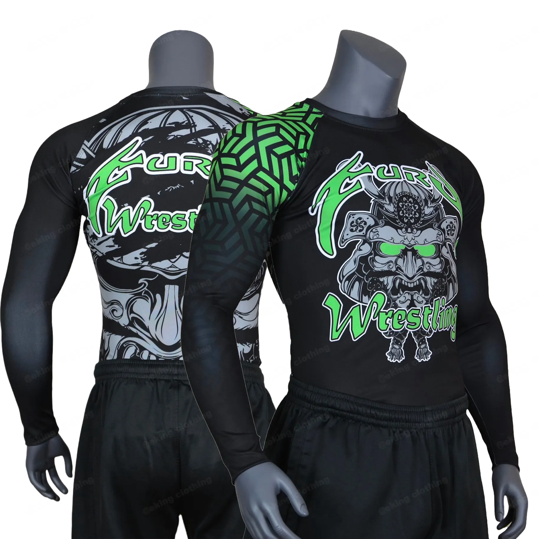 Camisas de natación de alta calidad con Logo personalizado para hombre, ropa de Fitness con estampado de Jiu Jitsu liso, MMA de manga larga, Bjj Rashguard