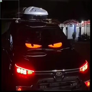 Carlightz แอปอัจฉริยะตั้งโปรแกรมได้ DIY LED RGB สีโกรธตาแผงแสดงผลเคลื่อนไหวสำหรับรถยนต์รถบรรทุกอุปกรณ์เสริมแสงปีศาจ