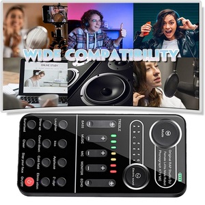 Voice Changer Portable External Live Sound Card Set with 9 Sound Effects Colorful Light Mini Live Broadcast Microphone Sound - Product Image 2