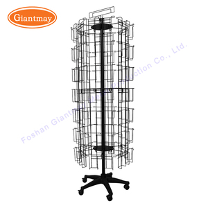 Benutzer definierte rotierende Regal für Postkarten Draht Taschen Geschenk karte Display Stand Retail Store Floor Standing
