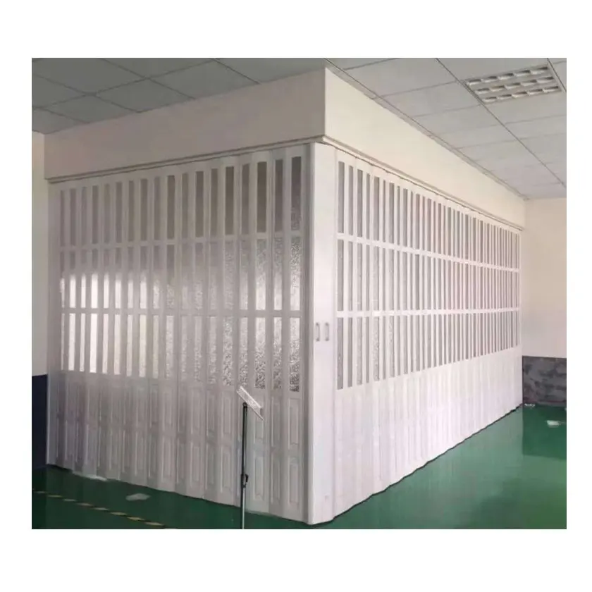 Fácil instalação deslizante PVC Folding Door Room Divisor para parede divisória