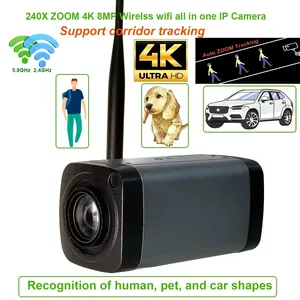 Camhi 4K 8MP IMX415 240X Zoom Auto Zoom Tracking Wifi Wireless Box IP <strong>Camera</strong> Auto IRIS P2P on VIF TF Card for Security - Product Image 2