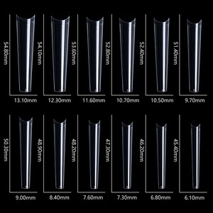 Hiçbir C eğrisi kare tırnak Tips çları-hayır C eğrisi uzun tırnak uçları-yimart 504 adet hiçbir C eğrisi XXXL kare düz yanlış Nail İpuçları whosale - Product Image 3