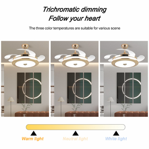 Controllo romantico semplice ventilatore da soffitto con luce a Led Multi funzione di luce ventilatore da soffitto e luce con altoparlante della lampada - Product Image 3