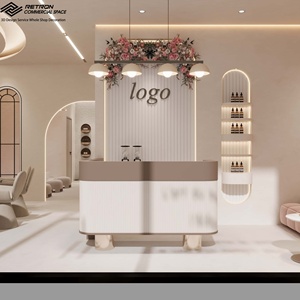 आधुनिक फैशन कस्टम नाखून सैलून के लिए एलईडी लाइट इंटीरियर डिजाइन के साथ डिजाइन - Product Image 5