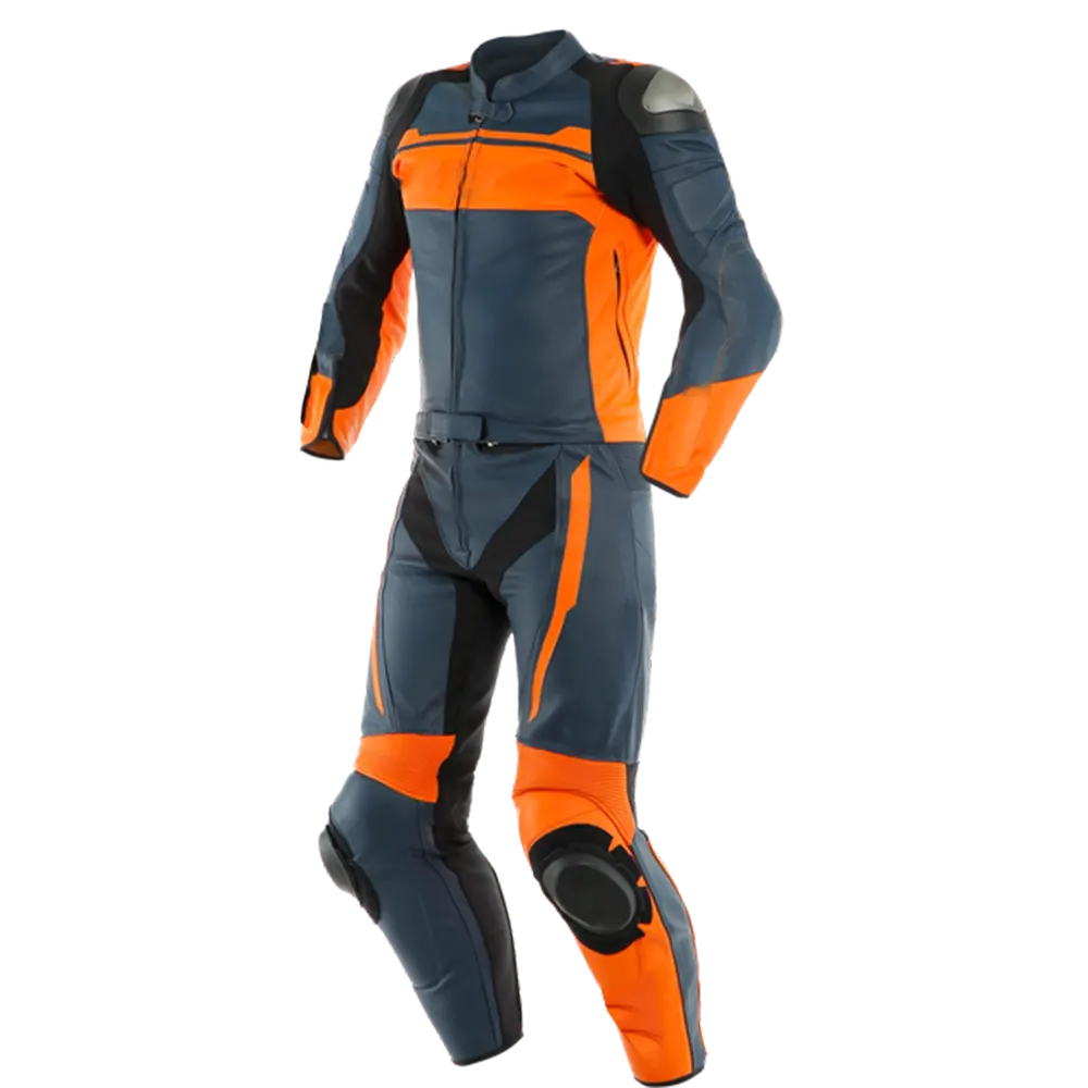 Custom Men Motorbike Suit Made of Genuine Leather Motorbike Suit High Quality Protection Motorcycle Auto Racing Suit