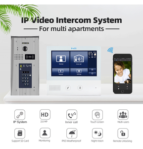 Villa sistema de intercomunicación IP sistema de intercomunicación SIP puerta Video teléfono puerta teléfonos apartamento intercomunicador - Product Image 5