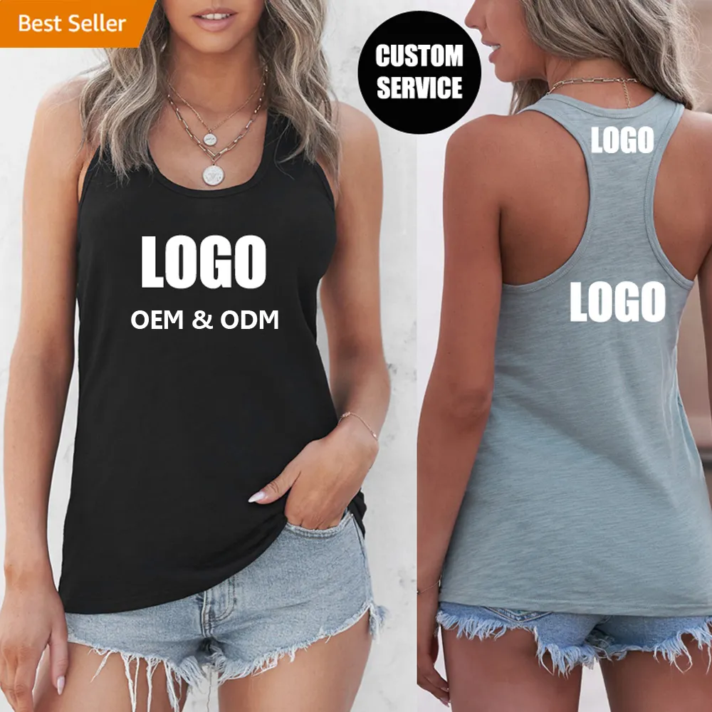 Dear-Lover Custom Logo OEM ODM Private Label Wholesale Cute Basic Solid White Black Blank Ladies Knitted Workout Tank Top Women