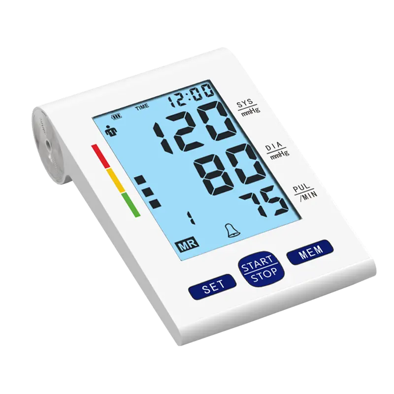 2022 grand écran double mémoire de stockage rétroéclairé diffusion vocale moniteur de fréquence cardiaque portable moniteur de pression artérielle numérique