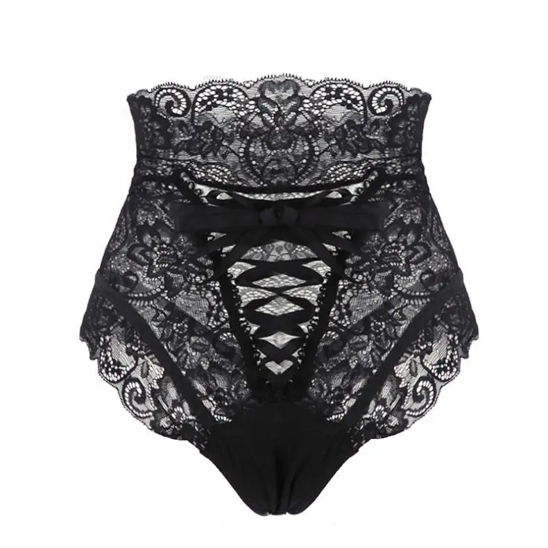 Calcinha de cintura alta feminina, cordas g, roupa íntima, calcinha vazada, lingerie erótica, renda sexy, 2019