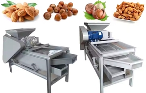 Máquina automática de galletas de nueces de Perrera de Palma, cáscara de albaricoque, rotura y separación de avellana, desgranadora y separador de avellanas